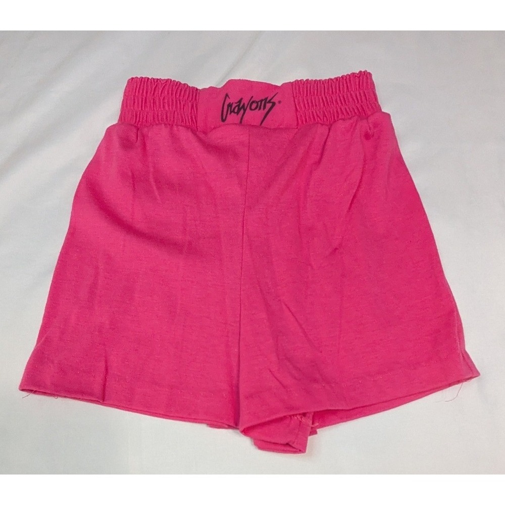 Crayons Athletic Shorts Womens Small Pink Excellent Vintage 80s 90s Made in USA